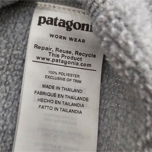 Women’s Patagonia Worn Wear Gray Snap-T Fleece Pullover Large - Picture 6 of 7